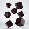 Classic Runic Dice Set Black &amp; Red (7)