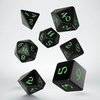 Classic Runic Dice Set Black &amp; Green (7)