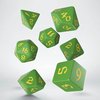 Classic Runic Dice Set Green &amp; Yellow (7)