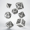 Dwarven RPG Dice Set White &amp; Black (7)