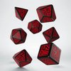 Dwarven RPG Dice Set Red &amp; Black (7 stuks)