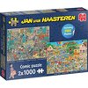 De Muziekwinkel &amp; Vakantiekriebels - Jan van Haasteren Puzzel (2x1000)