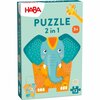 Houten Puzzel 2-in-1 Olifant (3+)  &ndash; Educatieve Houten Puzzel van HABA