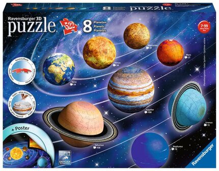 Planetensysteem - 3D Puzzel (522)