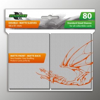 Blackfire Sleeves: Double Matte Standard Sleeves (66x91mm) - 80 stuks