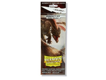 Dragon Shield Card Sleeves: Perfect Fit Sealable Inner Card Sleeves (63x88mm) - 100 stuks (Smoke)