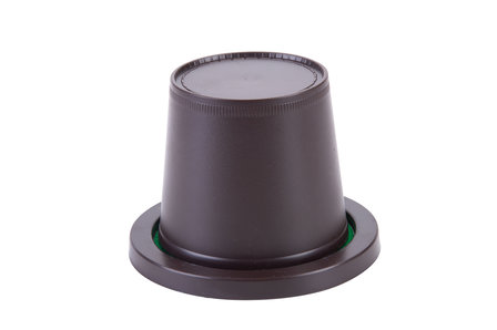 Dobbelset (Beker met deksel, 6 Dobbelstenen, 5 Pokerstenen)