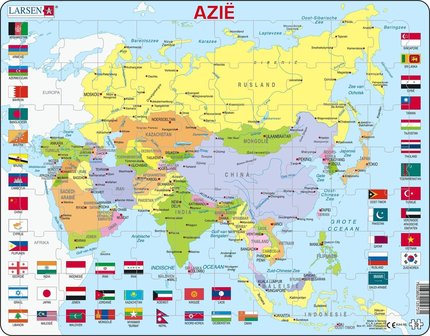 Puzzel LARSEN: Azi&euml; met vlaggen (70)