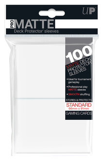 Ultra Pro-Matte Board Game Sleeves: Standard White (66x91mm) - 100 stuks
