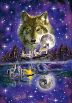 Wolf in het maanlicht - Puzzel (1000)