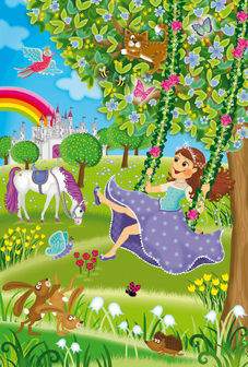 Prinses in de Slottuin - Puzzel (3x48)