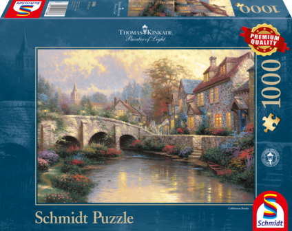 Bij de oude brug (Thomas Kinkade) - Puzzel (1000)