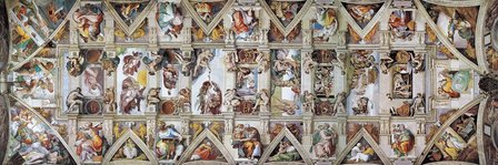 The Sistine Chapel Ceiling - Panorama Puzzel (1000)