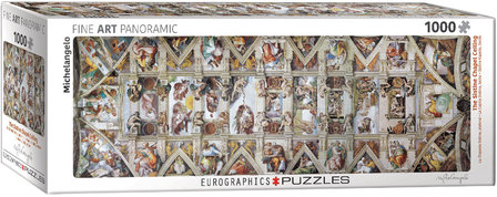 The Sistine Chapel Ceiling - Panorama Puzzel (1000)