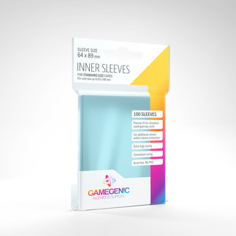 Gamegenic Inner Sleeves: Standard Card Game (64x89mm) - 100
