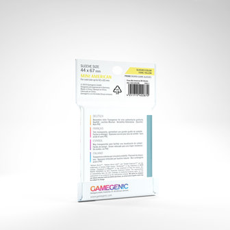 Gamegenic Prime Board Game Sleeves: Mini American (44x67mm) - 50