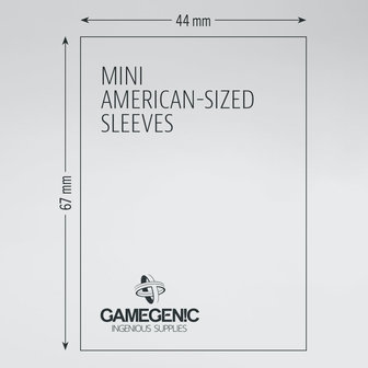 Gamegenic Matte Board Game Sleeves: Mini American (44x67mm) - 50