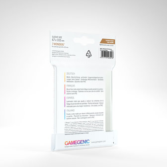 Gamegenic Matte Board Game Sleeves: 7 Wonders (67x103mm) - 80