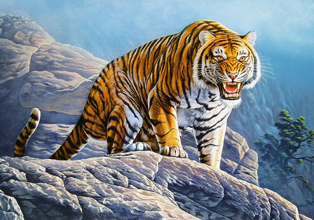 Tiger on the Rocks - Puzzel (500)