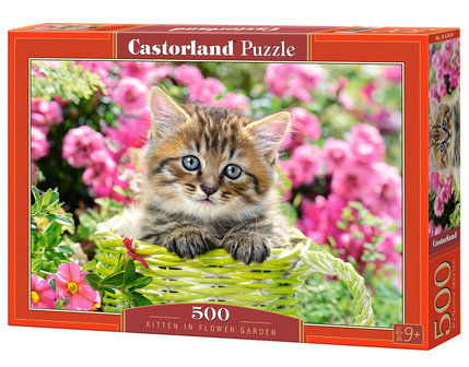 Kitten in Flower Garden - Puzzel (500)