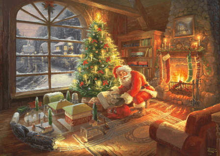 De Kerstman is er! (Thomas Kinkade) - Puzzel (1000)