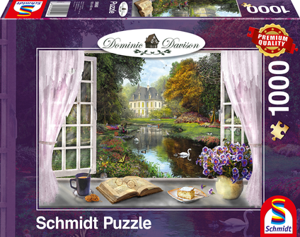 Uitzicht op de kasteeltuin (Dominic Davison) - Puzzel (1000)