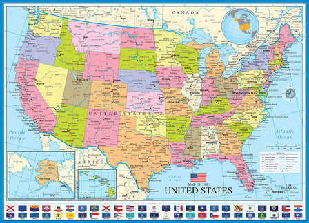Map of the USA - Puzzel (1000)