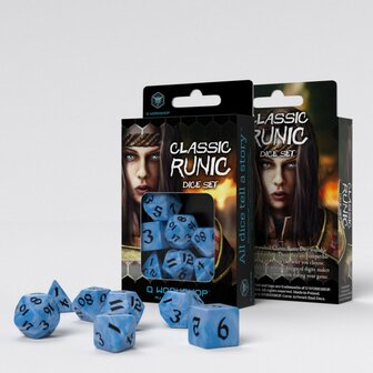 Classic Runic Dice Set Glacier &amp; Black (7)