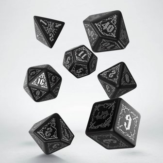 Bloodsucker Dice Set Black &amp; Silver (7)