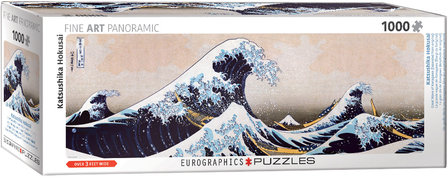Great Wave of Kanagawa, Katsushika Hokusai - Panorama Puzzel (1000)