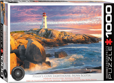 Peggy&#039;s Cove Lighthouse, Nova Scotia - Puzzel (1000)