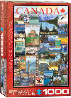 Travel Canada, Vintage Posters - Puzzel (1000)