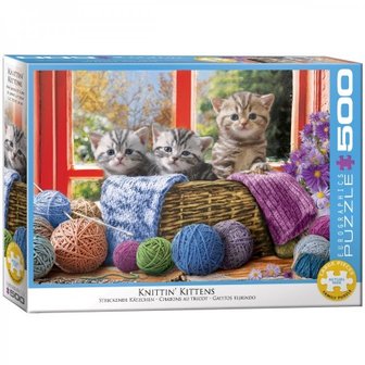 Knittin&#039; Kittens - Puzzel (500XL)