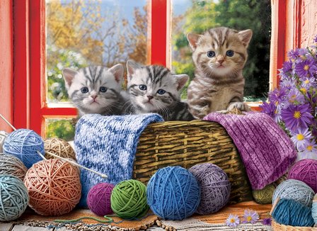 Knittin&#039; Kittens - Puzzel (500XL)