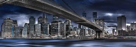 New York, Dark Night - Panorama Puzzel (1000)