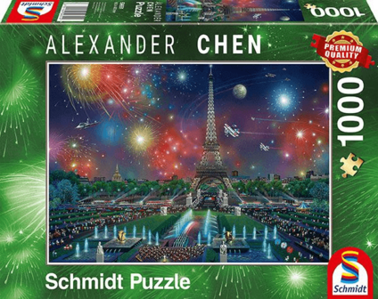 Vuurwerk bij de Eiffeltoren (Alexander Chen) - Puzzel (1000)