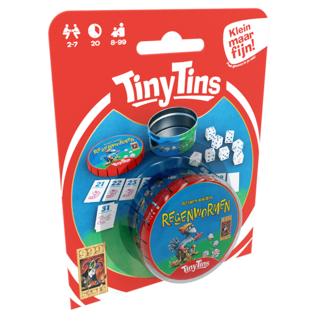Tiny Tins: Regenwormen | Dobbel Reisspel | 999 Games
