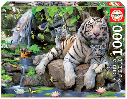 White Tigers of Bengal - Puzzel (1000)