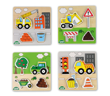 Terreinvoertuigen - Houten Puzzels (4x4)