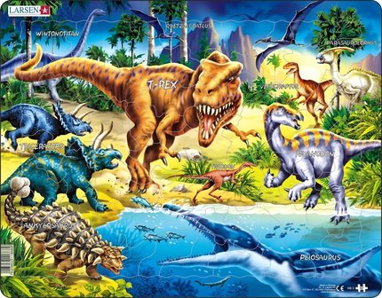 Puzzel LARSEN: Dinosaurussen uit het Krijt tijdperk (57)