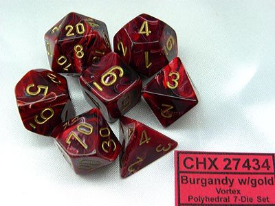 Vortex Burgundy/Gold Polydice (7)