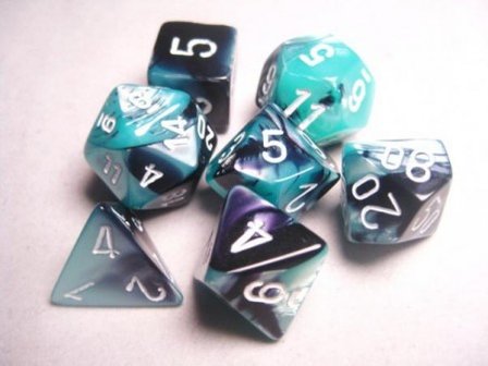 Gemini Black-Shell/White Polydice (7)