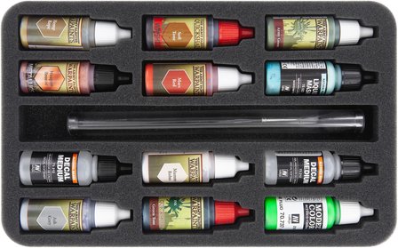 Foam Tray for 12 Color Bottles &amp; Brushes (Feldherr)