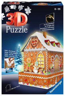 Gingerbread House Night Edition - 3D Puzzel (257)