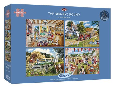 The Farmer&#039;s Round - Puzzel (4x500)