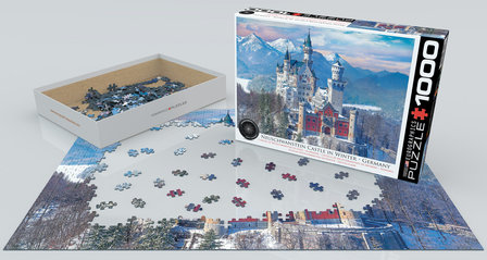 Neuschwanstein Castle in Winter, Germany - Puzzel (1000)