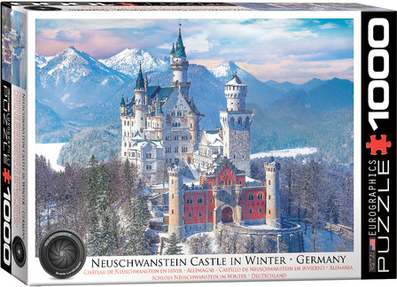 Neuschwanstein Castle in Winter, Germany - Puzzel (1000)