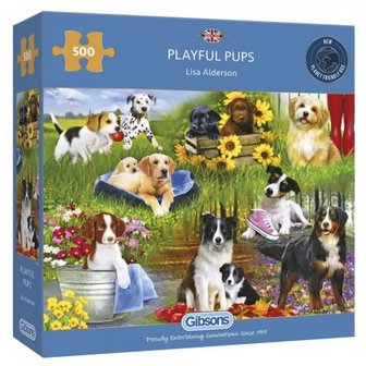 Playful Pups - Puzzel (500)