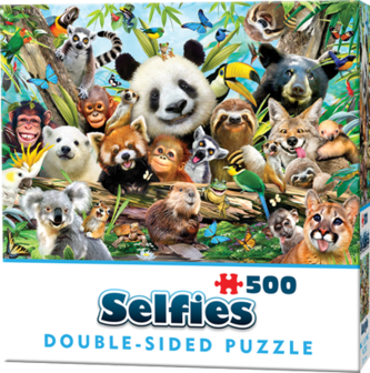 Selfies: Jungle - Double-Sided Puzzle (500)