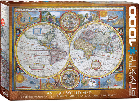 Antique World Map - Puzzel (1000)
